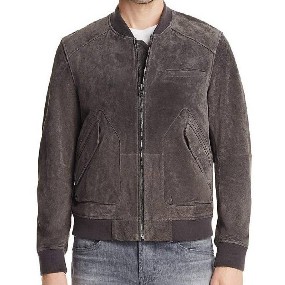 Blank NYC Men's Suede Bomber Jacket Size XL
